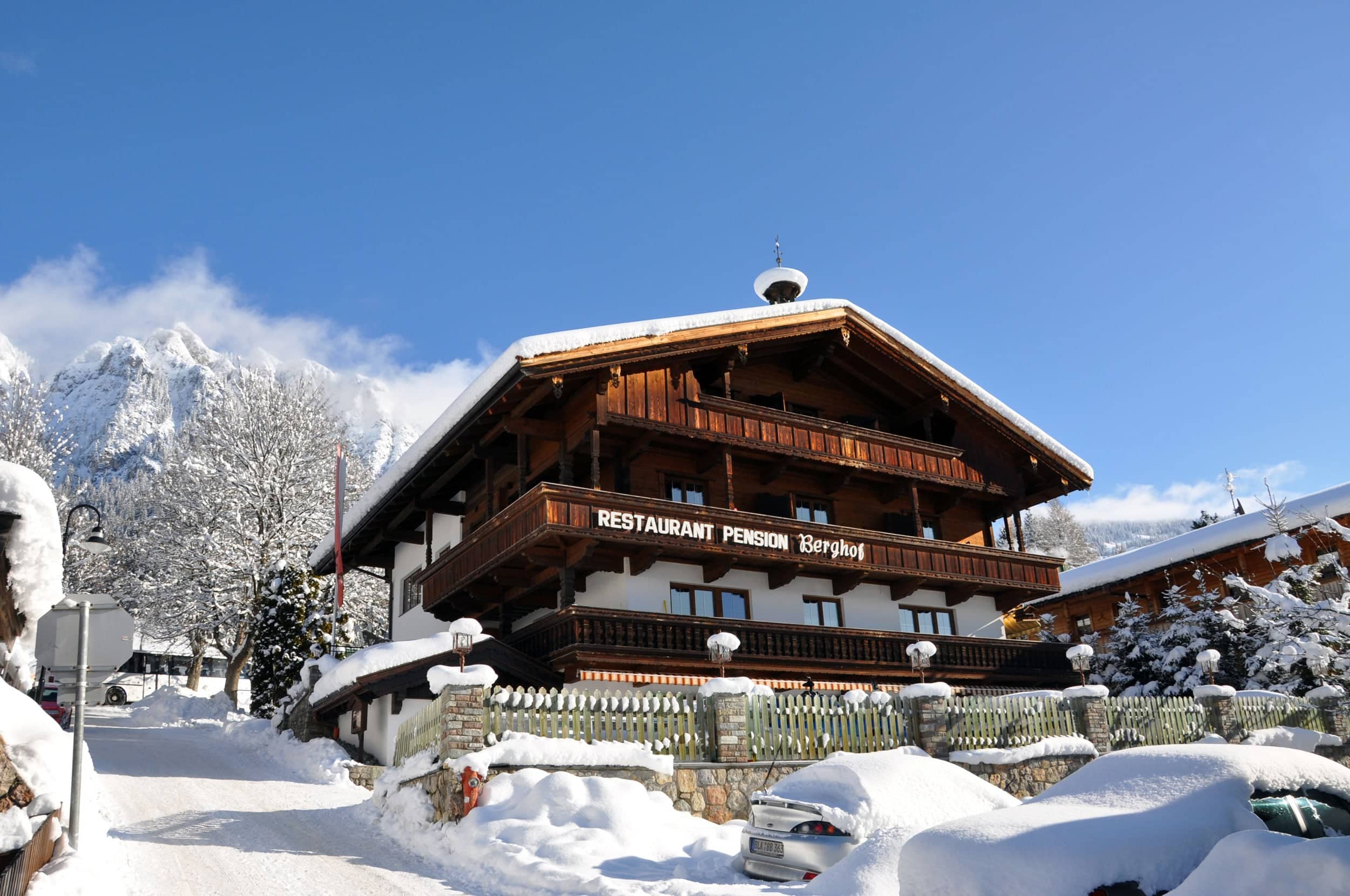 Der Berghof aussenansicht Winter, Alpbachtal