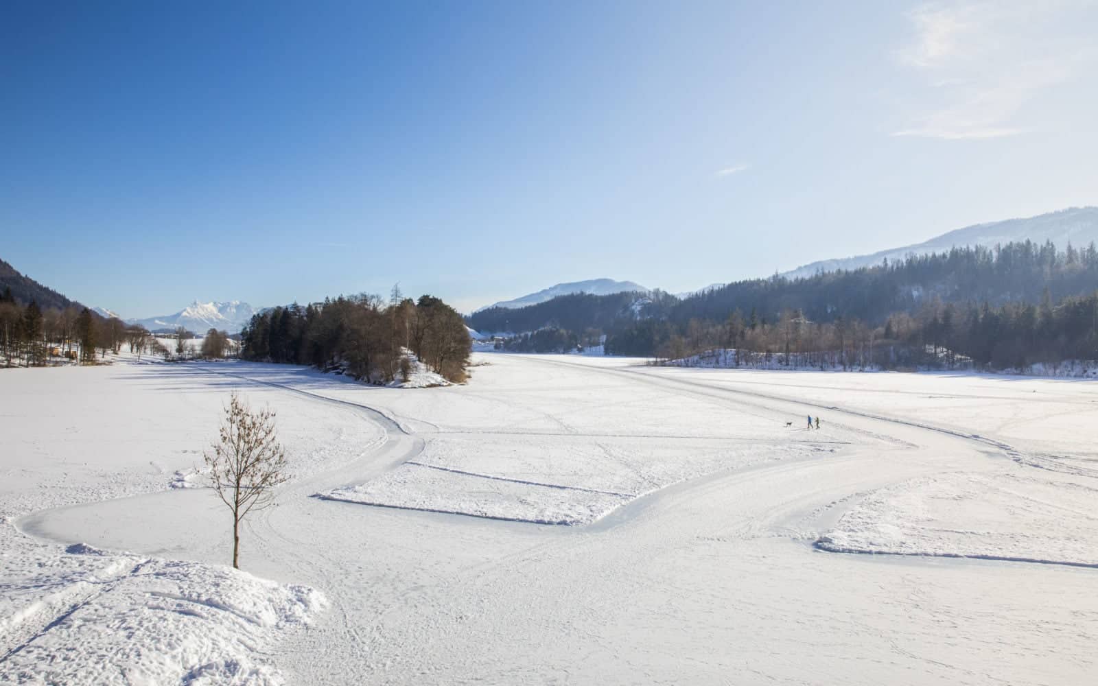 Kramsach, Reintalersee, Winter, Eisfläche,